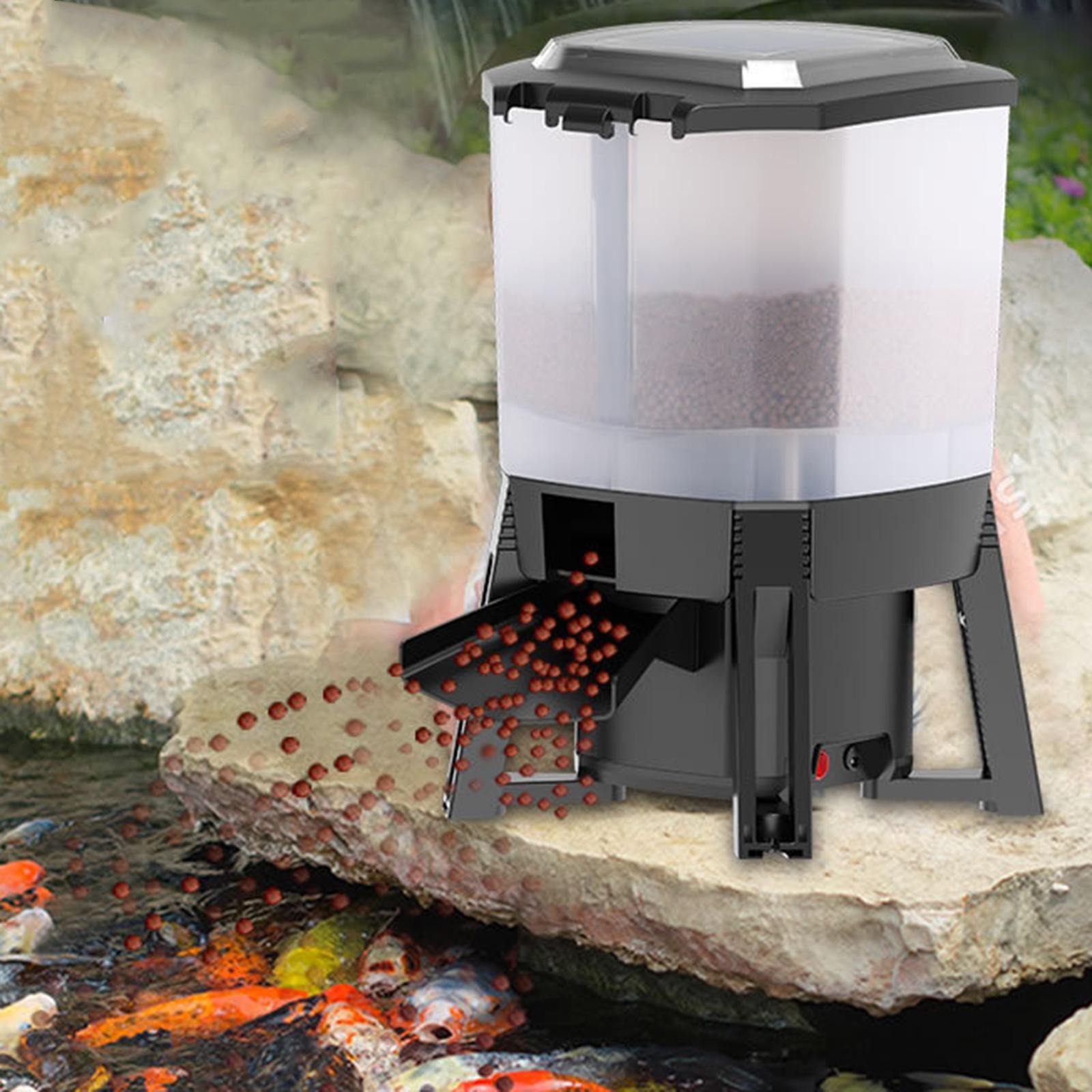 Fishing Line Dispenser - 6L Adjustable Solar Automatic Aquarium Feeder
