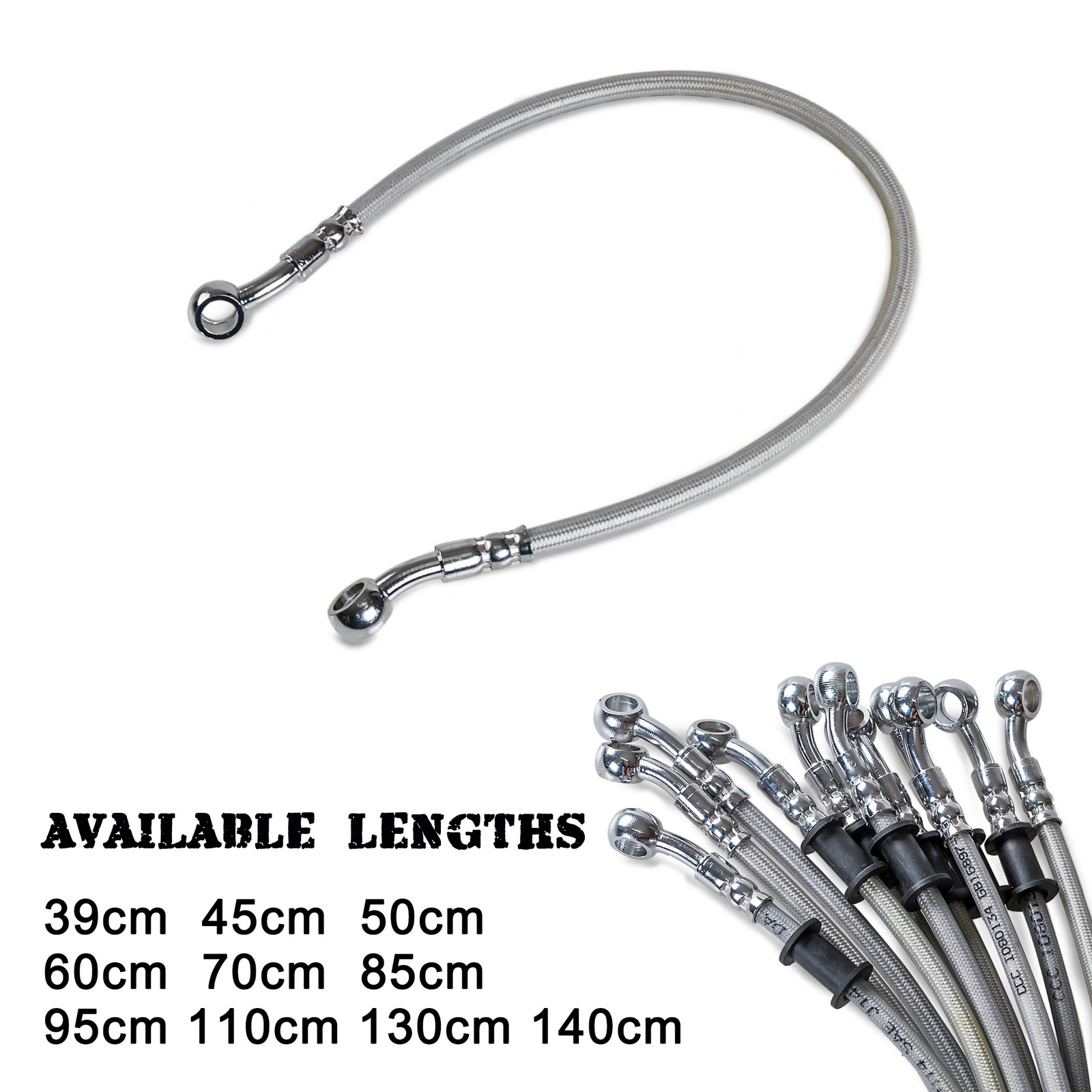 Braided Line - 39cm-140cm Motorcycle Brake Oil Hose Brake