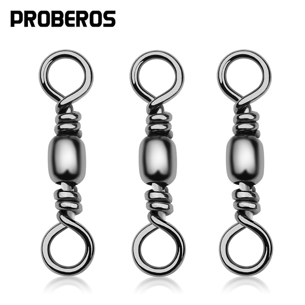 Saltwater Line - 100Pcs Fishing Swivels Connector Barrel Stainless
