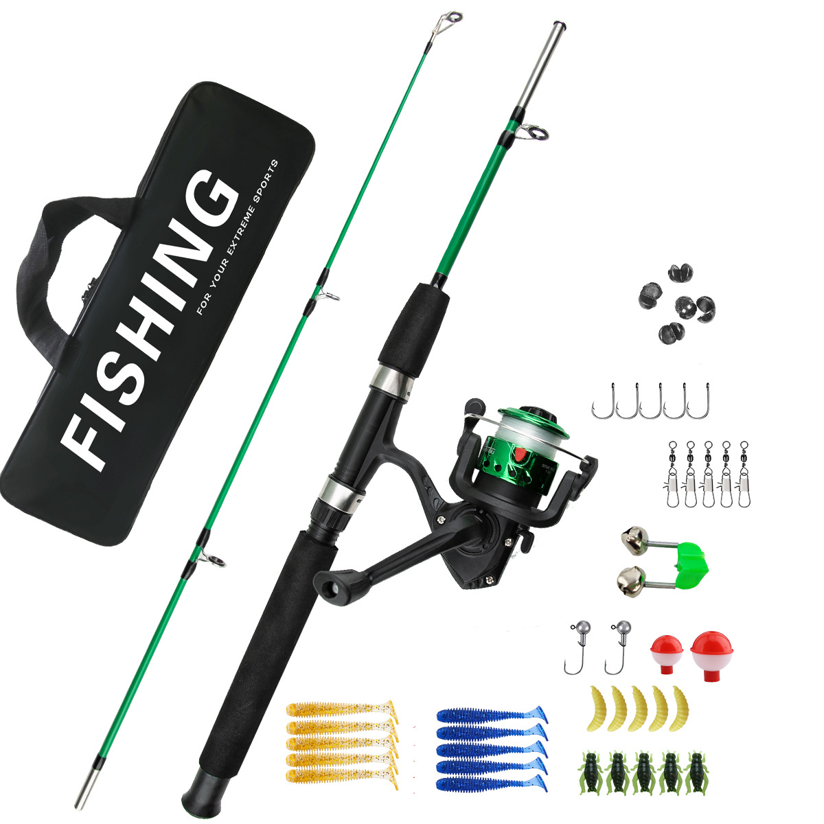 2 Sections Ice Fishing Rod Com - Ice Fishing Line recension och pris