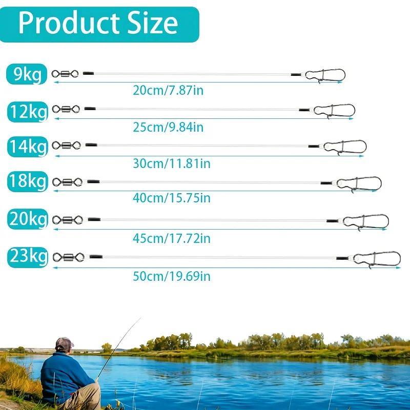 15pcs Fluorocarbon Wire Leader - Leader Line recension och pris