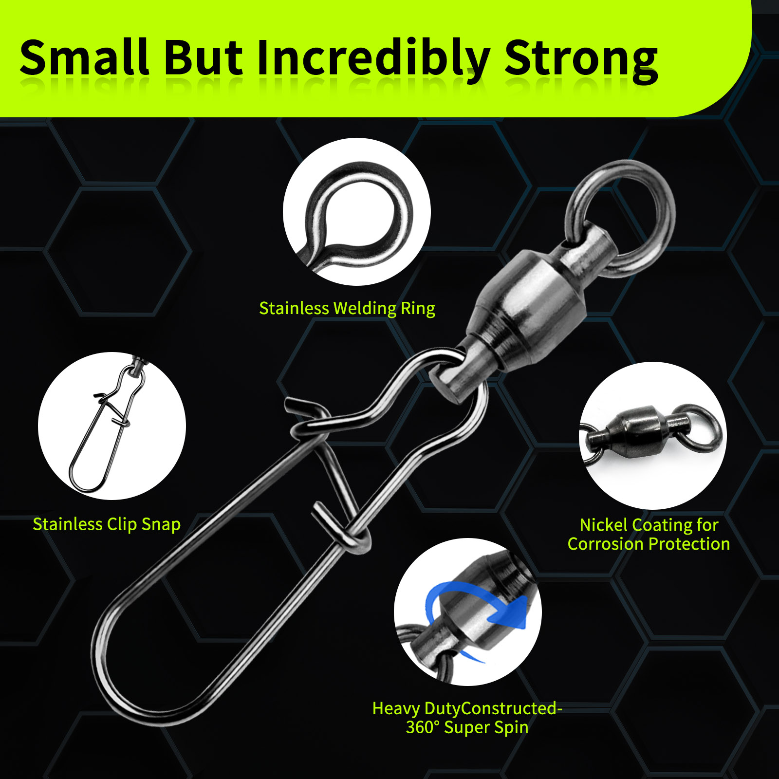 9KM 10PCS Ball Bearing Swivel  - Saltwater Line recension och pris