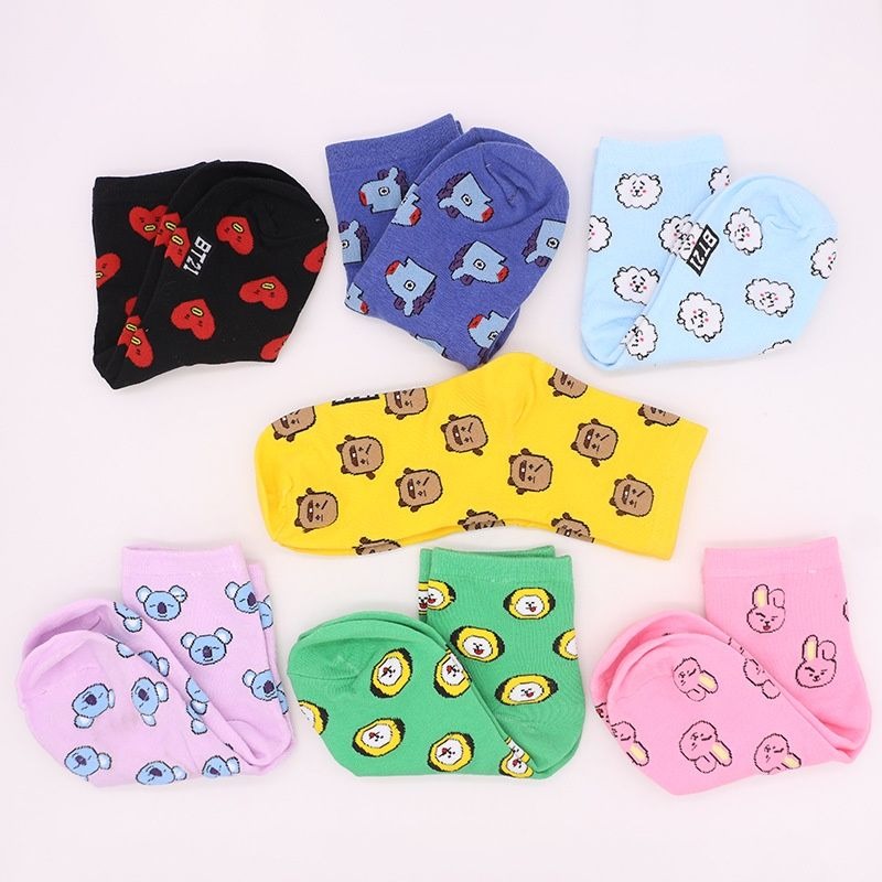 Kawaii BT21 Cartoon Socks Cute - Tippet Line recension och pris