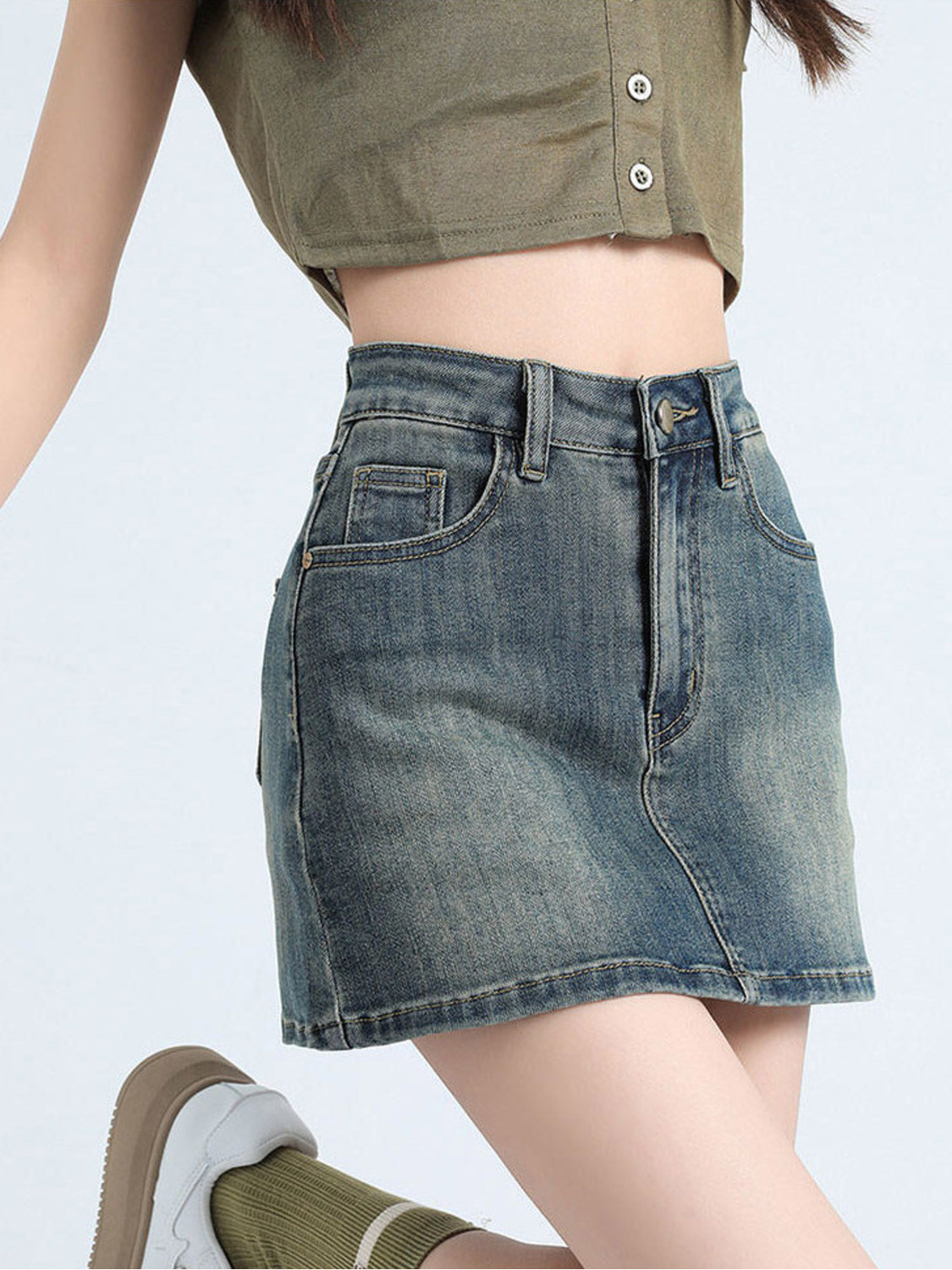 Women's Vintage Washed Denim S - Fly Line recension och pris