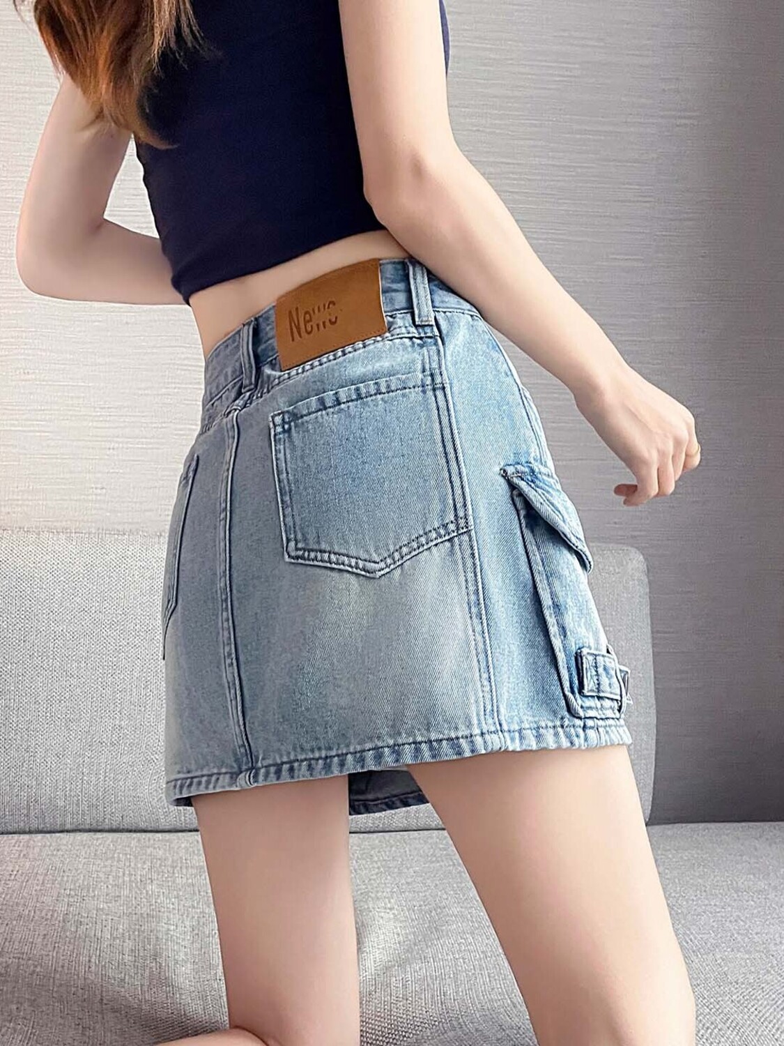 Women High Waist Cargo Denim M - Fly Line recension och pris