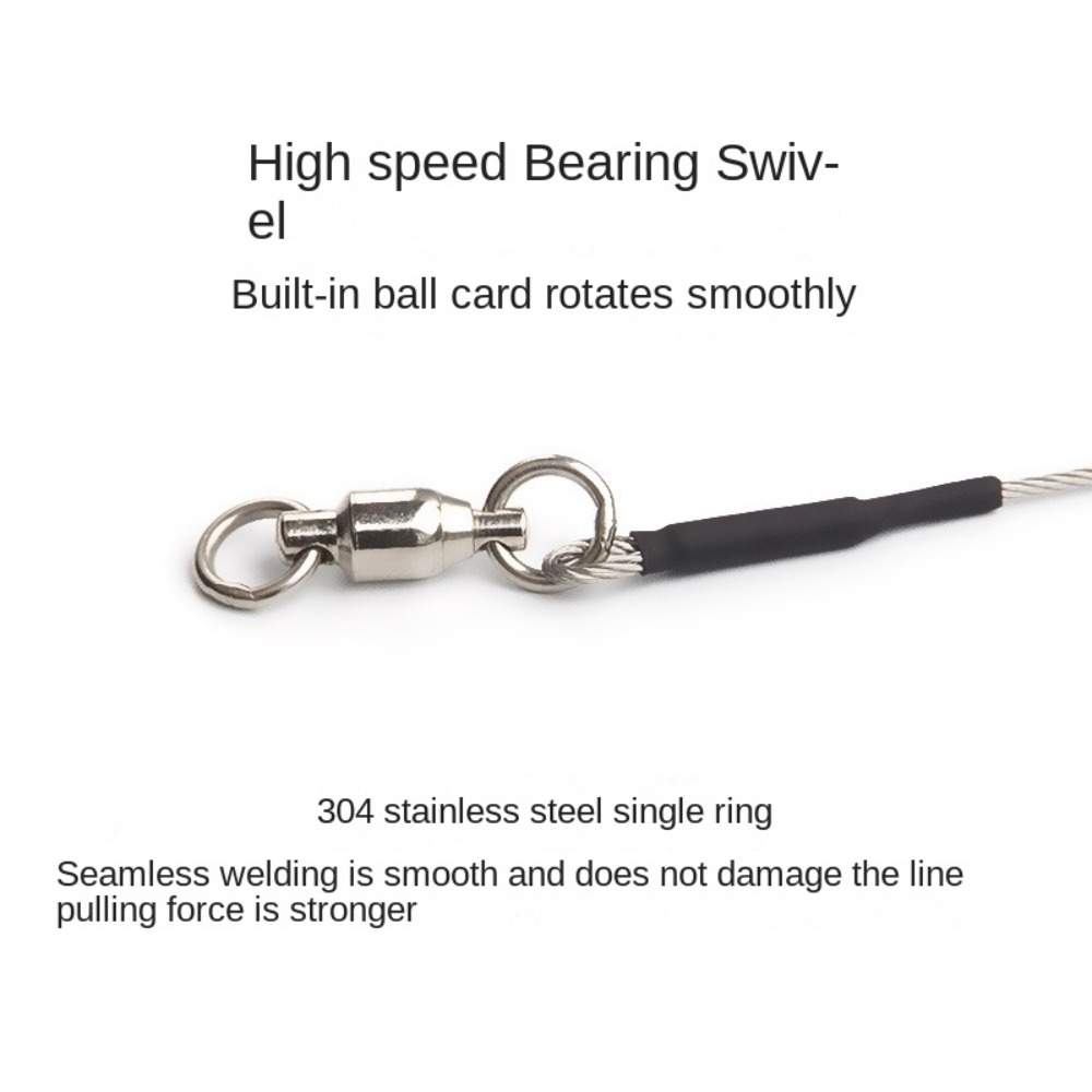 5PCS 20/30/40cm strands Stainl - Leader Line recension och pris